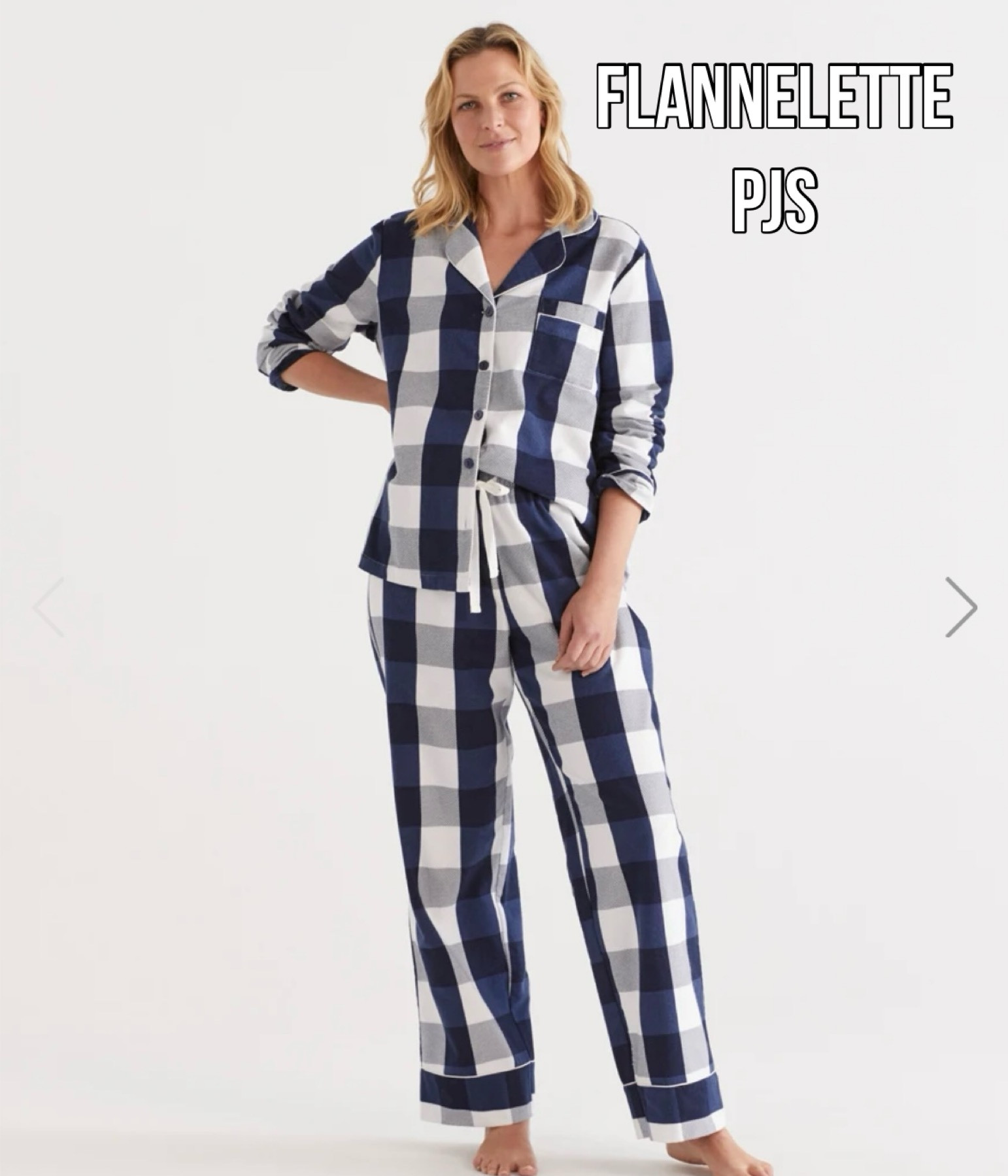 GINGHAM FLANNELETTE PJS

 Designed in Melbourne, our classic button through flannelette pj set is here in a statement check. Crafted in 100% BCI cotton flannelette fabrication, this relaxed style guarantees night long comfort.
 - Front patch pocket - Functional waistband with drawcord

I’m wearing a size XL wich would fit up to a size 16

#LTKaustralia #LTKover50style