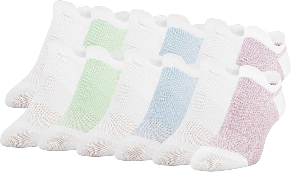 PEDS Women's Double Tab All Day Active Liners with Repreve Fiber, Color Assorted, Shoe Size: 5-10 | Amazon (US)