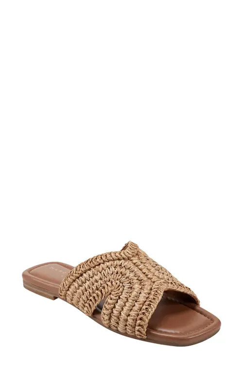Marc Fisher LTD Narda Raffia Slide Sandal in Lna01 at Nordstrom, Size 7 | Nordstrom