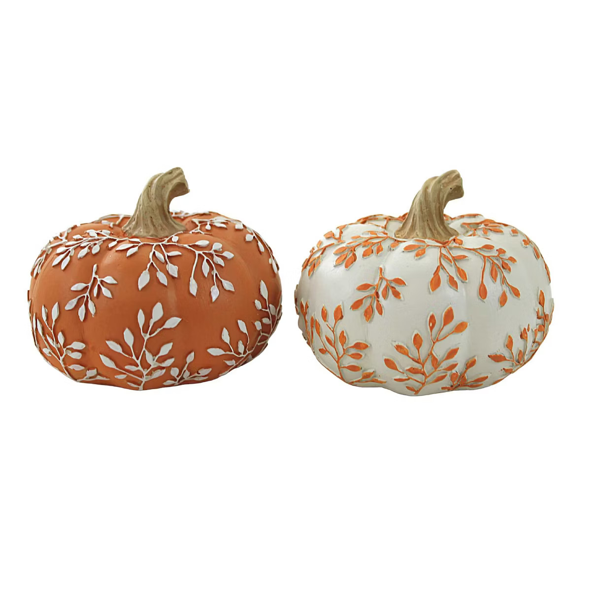 Fall Raised Leaf Pumpkins Set / 2  -  Decorative Objects | Target