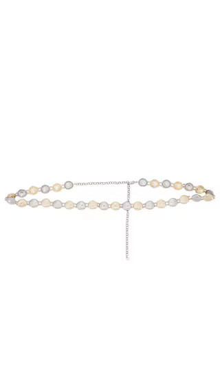 Polished Pebble Mixed Metal Belt in Silver & Gold | Revolve Clothing (Global)