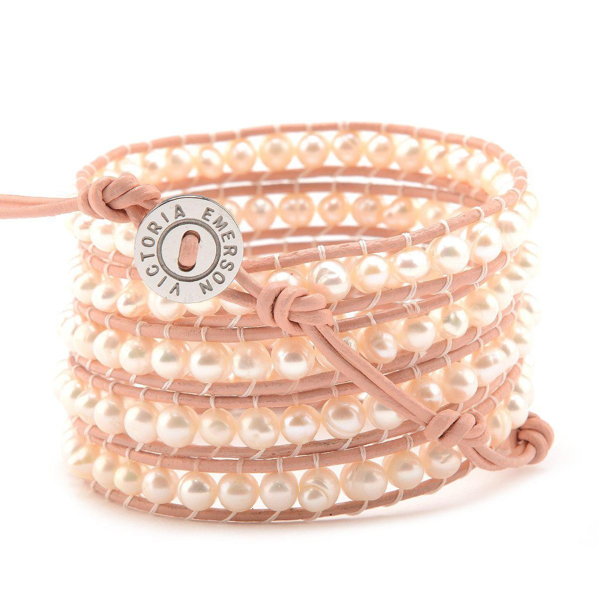 Freshwater Pearls on Blush Pink | Victoria Emerson