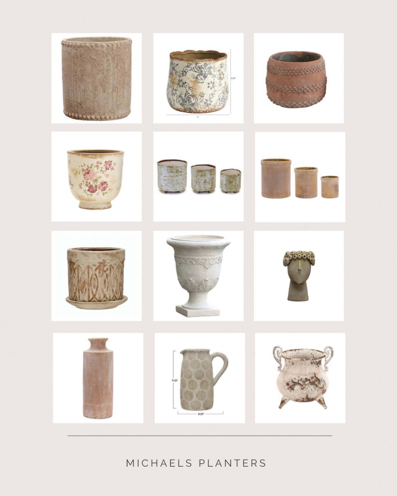 Michaels Planters 

Vintage aesthetic | vintage inspired home decor | planter inspiration | neutral home | plant mom 

#LTKsalealert #LTKSeasonal #LTKhome
