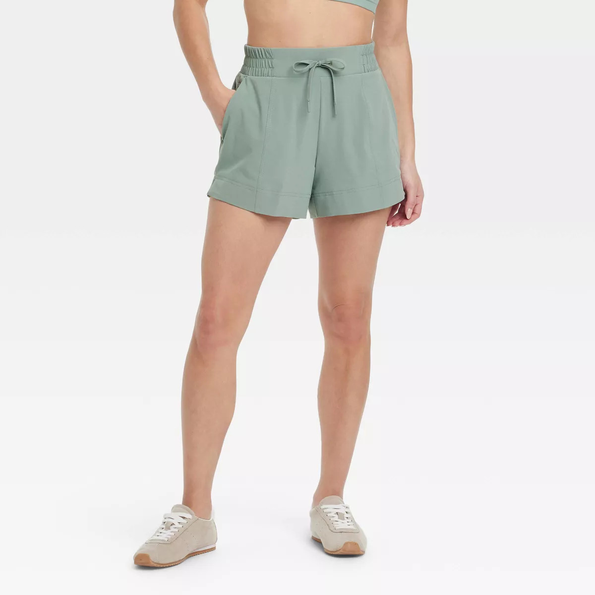 Women's Woven Mid-Rise Shorts 4" - All In Motion™ | Target