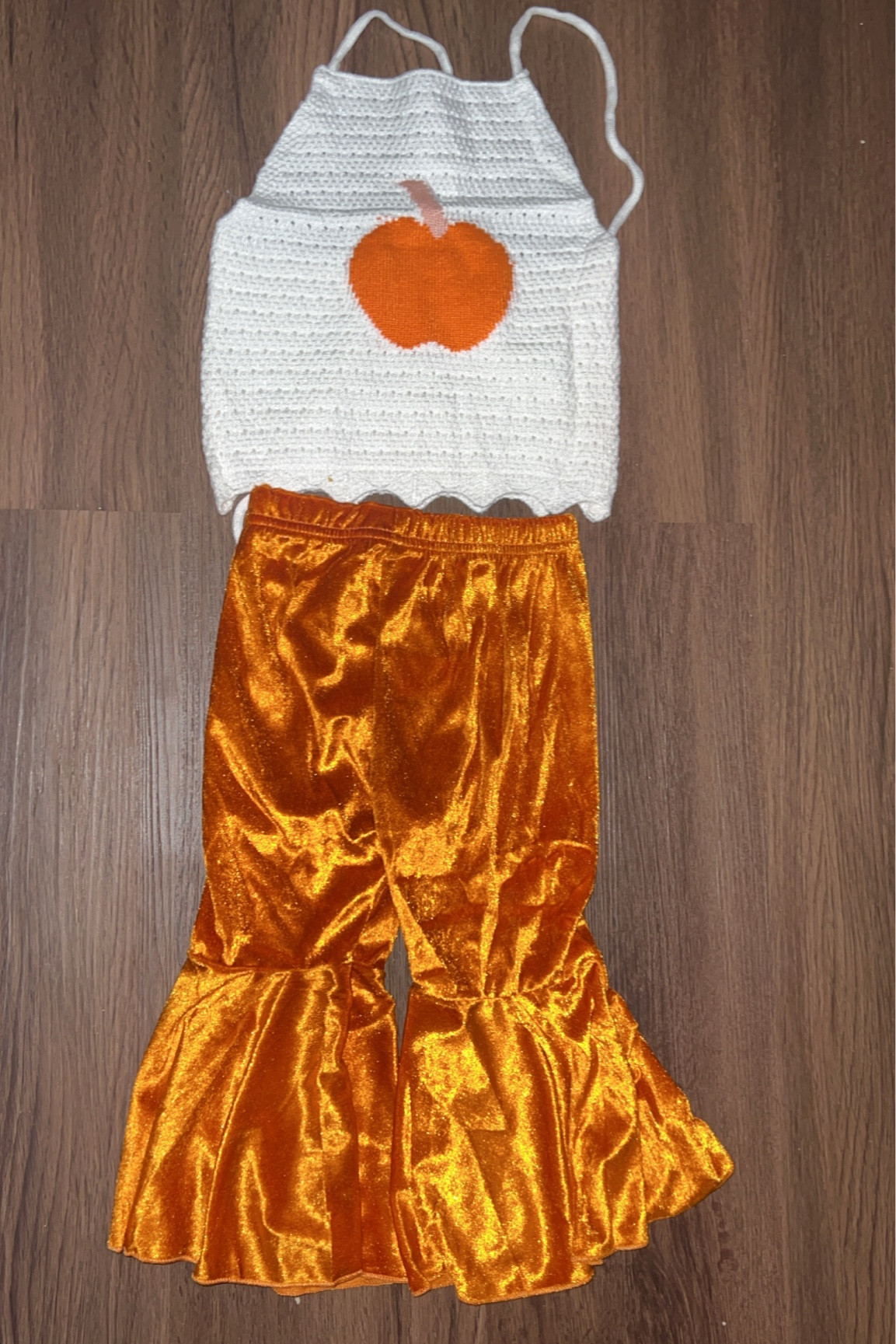 Pumpkin bellbottom velvet 2 piece toddler outfit! The perfect pumpkin patch outfit! 

#LTKSeasonal #LTKHalloween #LTKkids