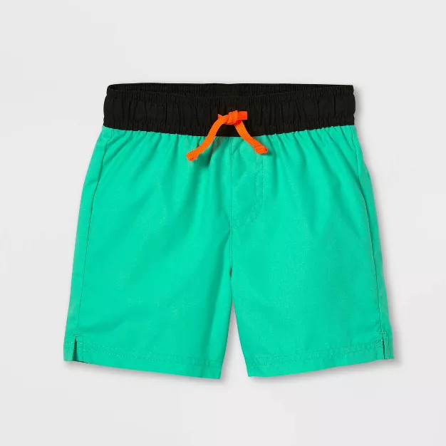 Toddler Boys' Solid Swim Trunks - Cat & Jack™ Blue | Target