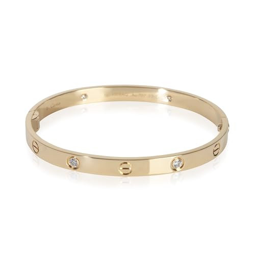 Cartier, Pre-Loved Love Single Screw Closure Bracelet, Diamond, 19 cm | Amazon (US)