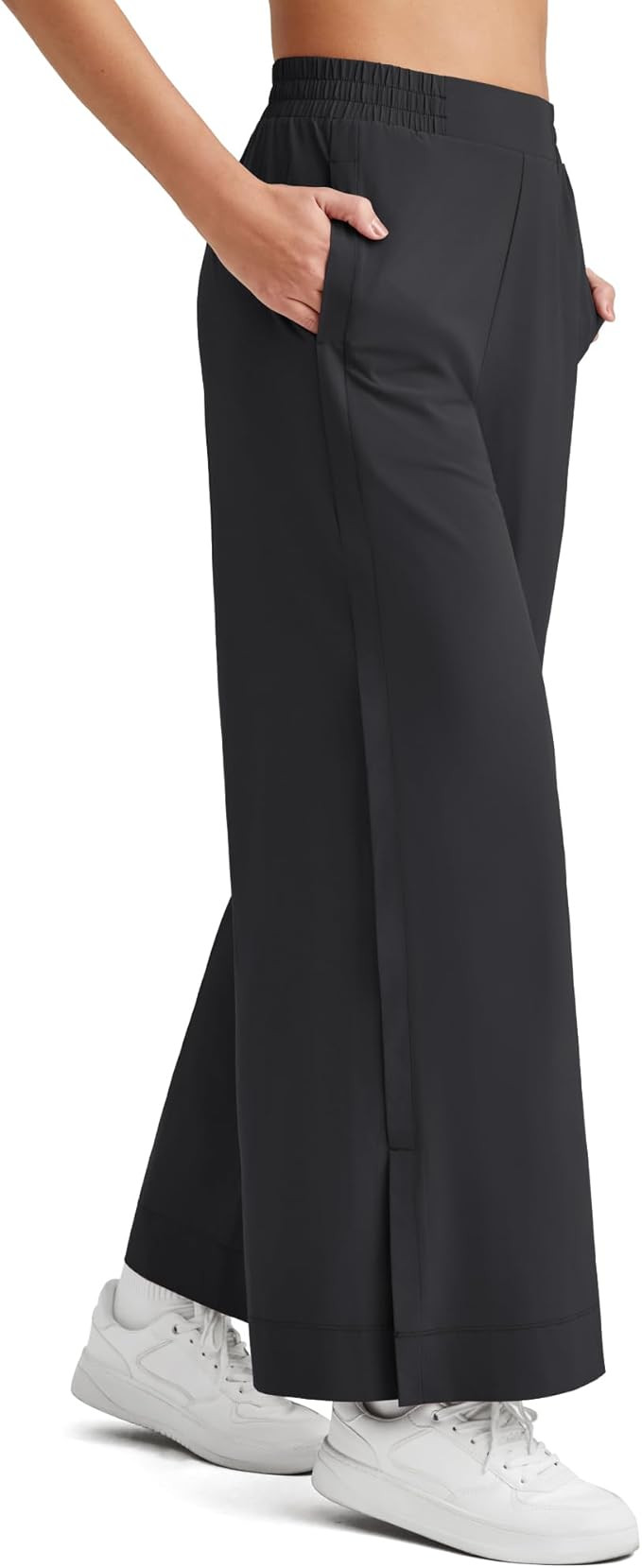 G4Free Lightweight Flowy Wide Leg Ankle Pants Women Side Slit High Waisted Baggy Trouser Casual L... | Amazon (US)