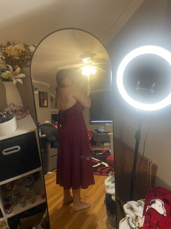 Elenzga Tie Shoulder Cami Midi Dress | SHEIN