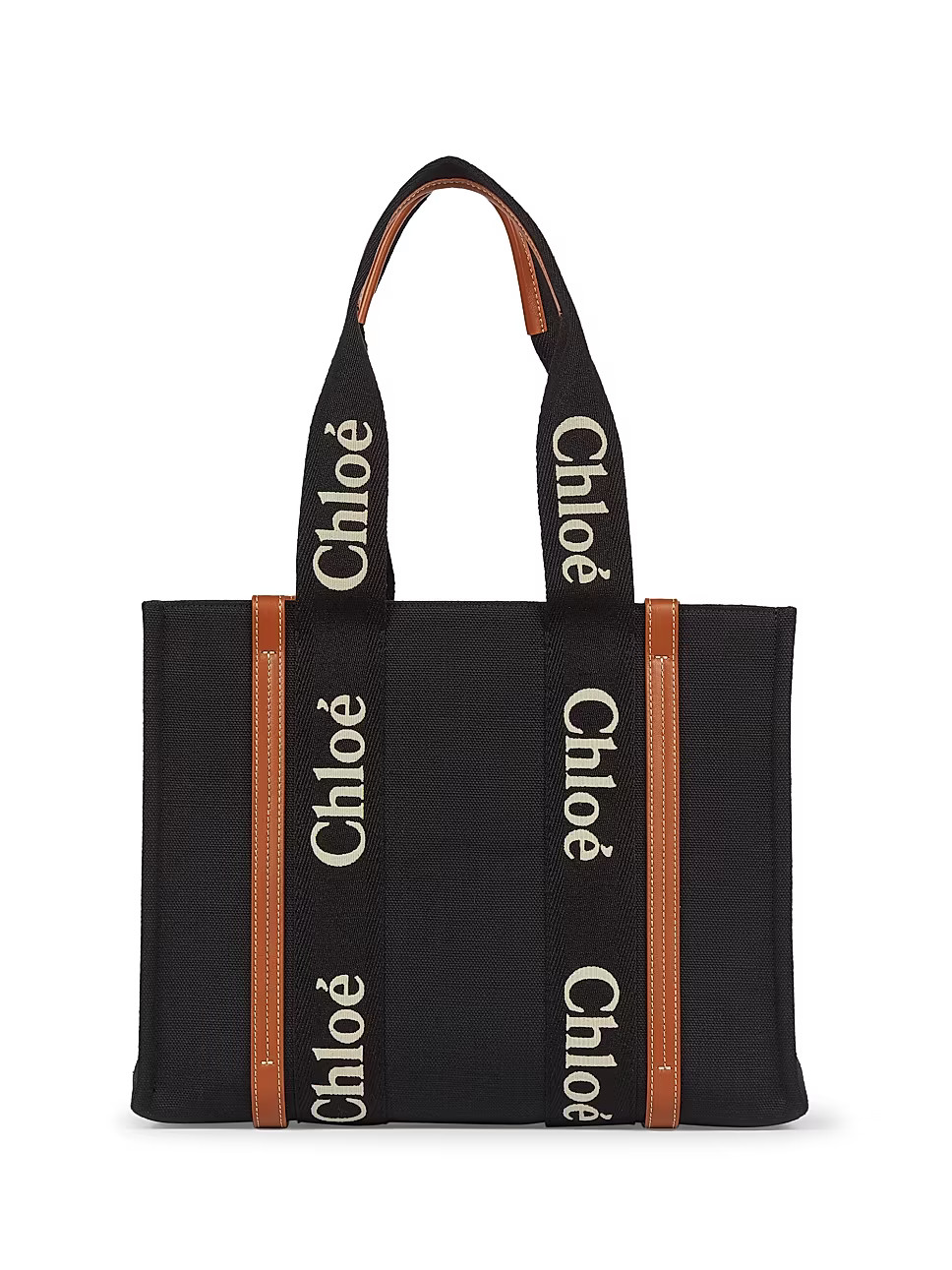 Medium Woody Canvas & Leather Tote | Saks Fifth Avenue