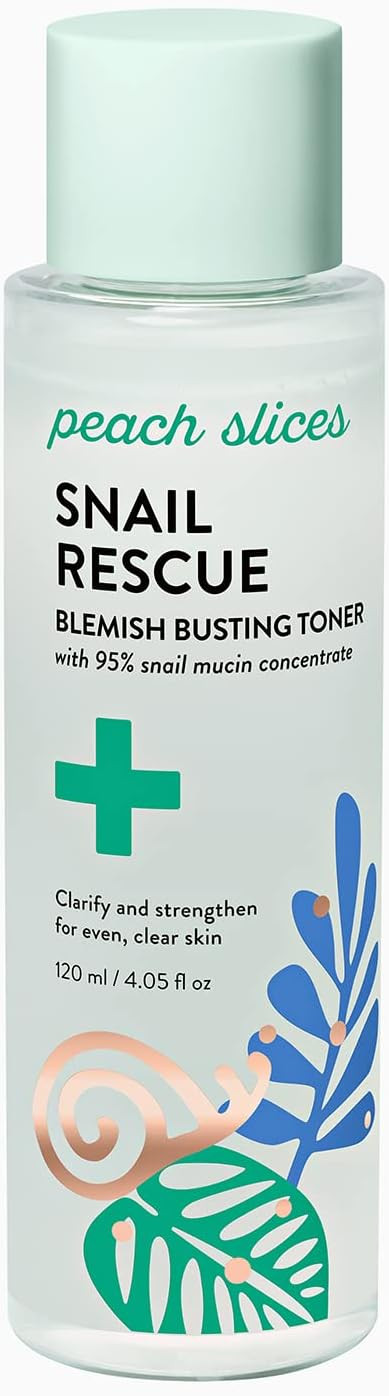 Peach Slices | Snail Rescue Blemish Busting Toner | 95% Snail Mucin | Pore Cleaner | Hydrates & B... | Amazon (US)