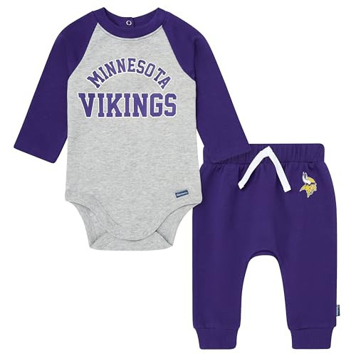 Gerber Baby NFL Onesie Bodysuit and Jogger Set, Vikings, 3-6 Months | Amazon (US)