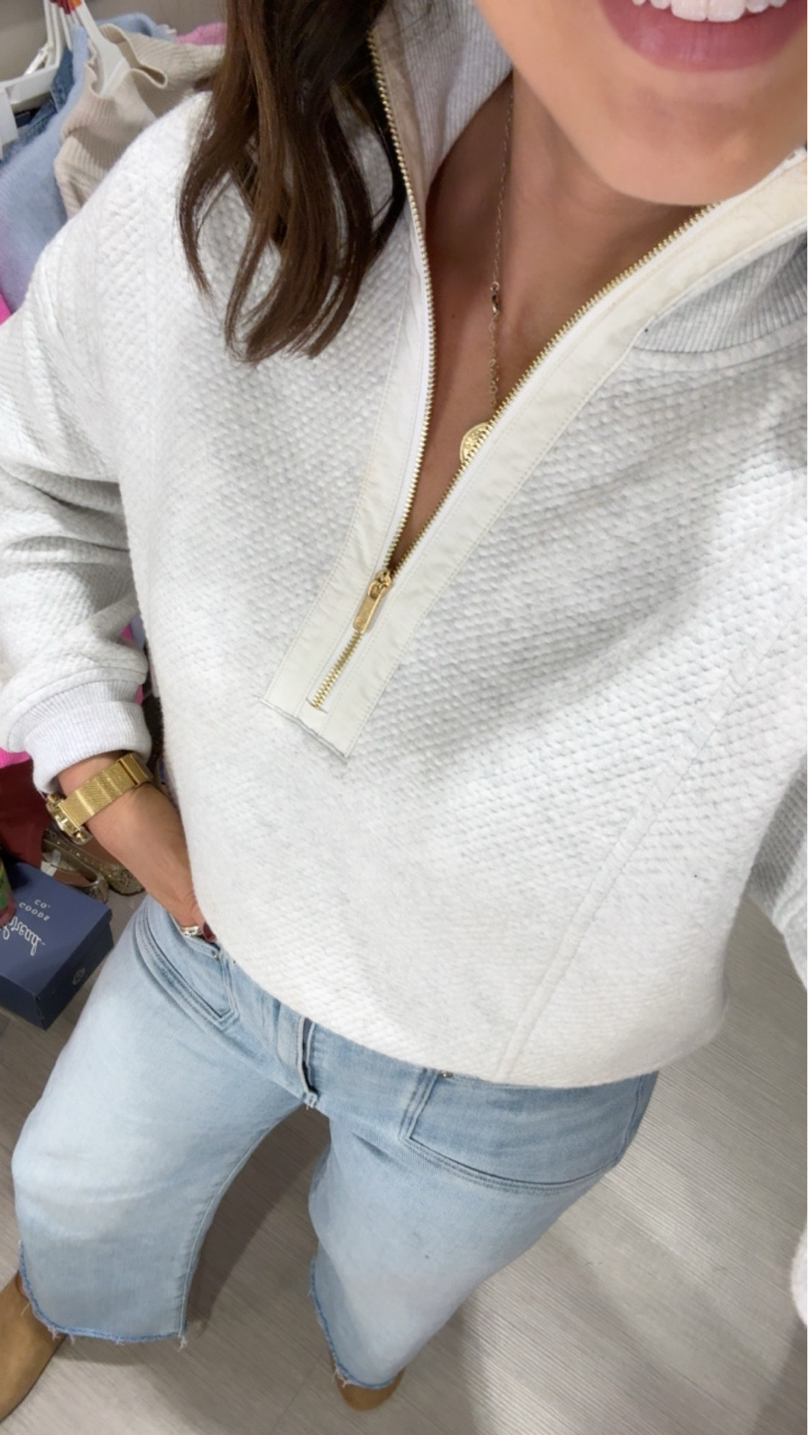 This is an easy everyday piece for errands, travel days, or causal weekends! Love how this pullover half zip feels sporty, cozy, and put together. Affordable target finds easy layering piece women everyday wear causal active style relaxed daily outfit mom life VintagePickin 

#LTKmomlife #LTKootd #LTKdayinmylife