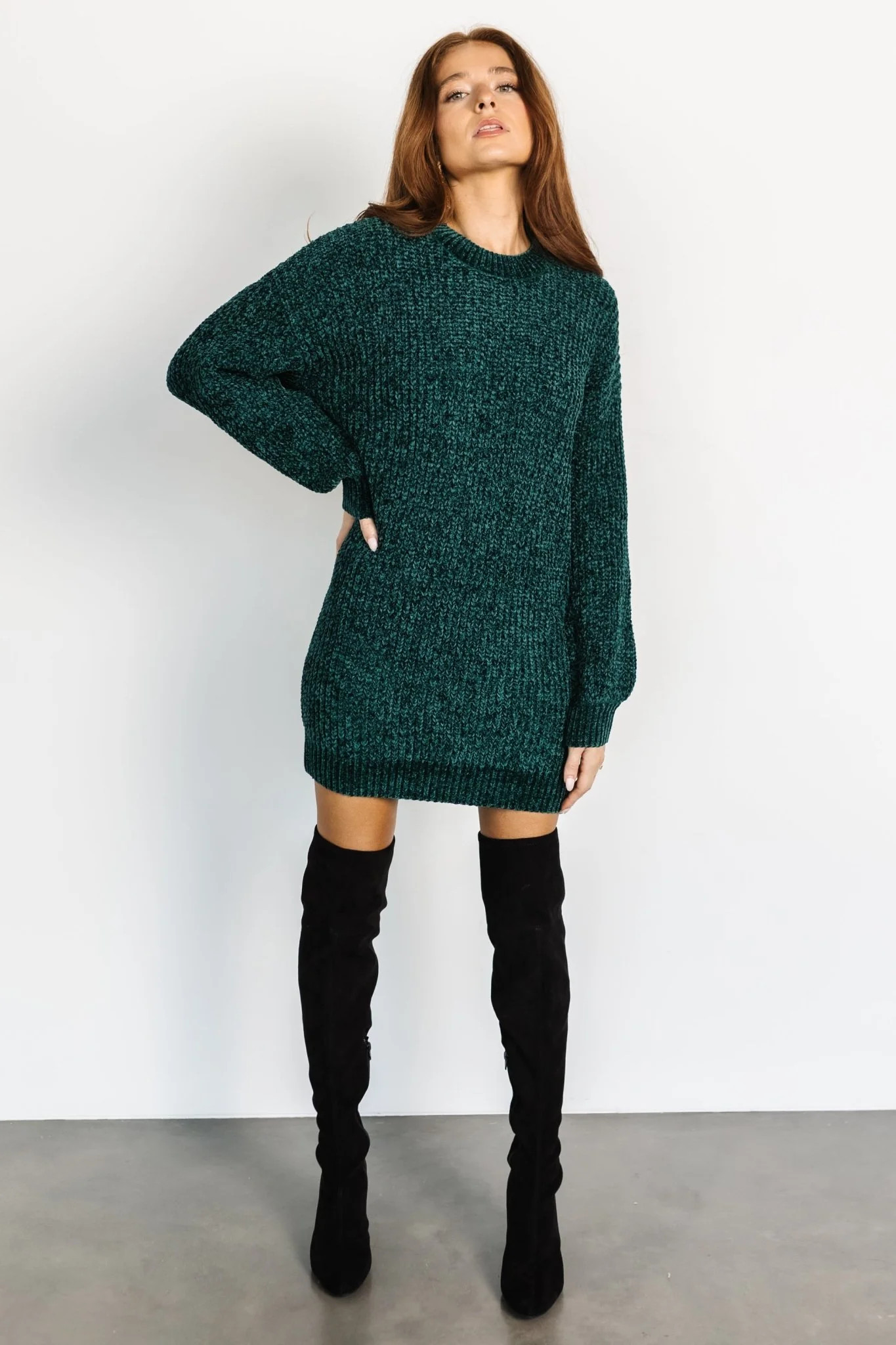 Christa Sweater Dress | Emerald | Baltic Born