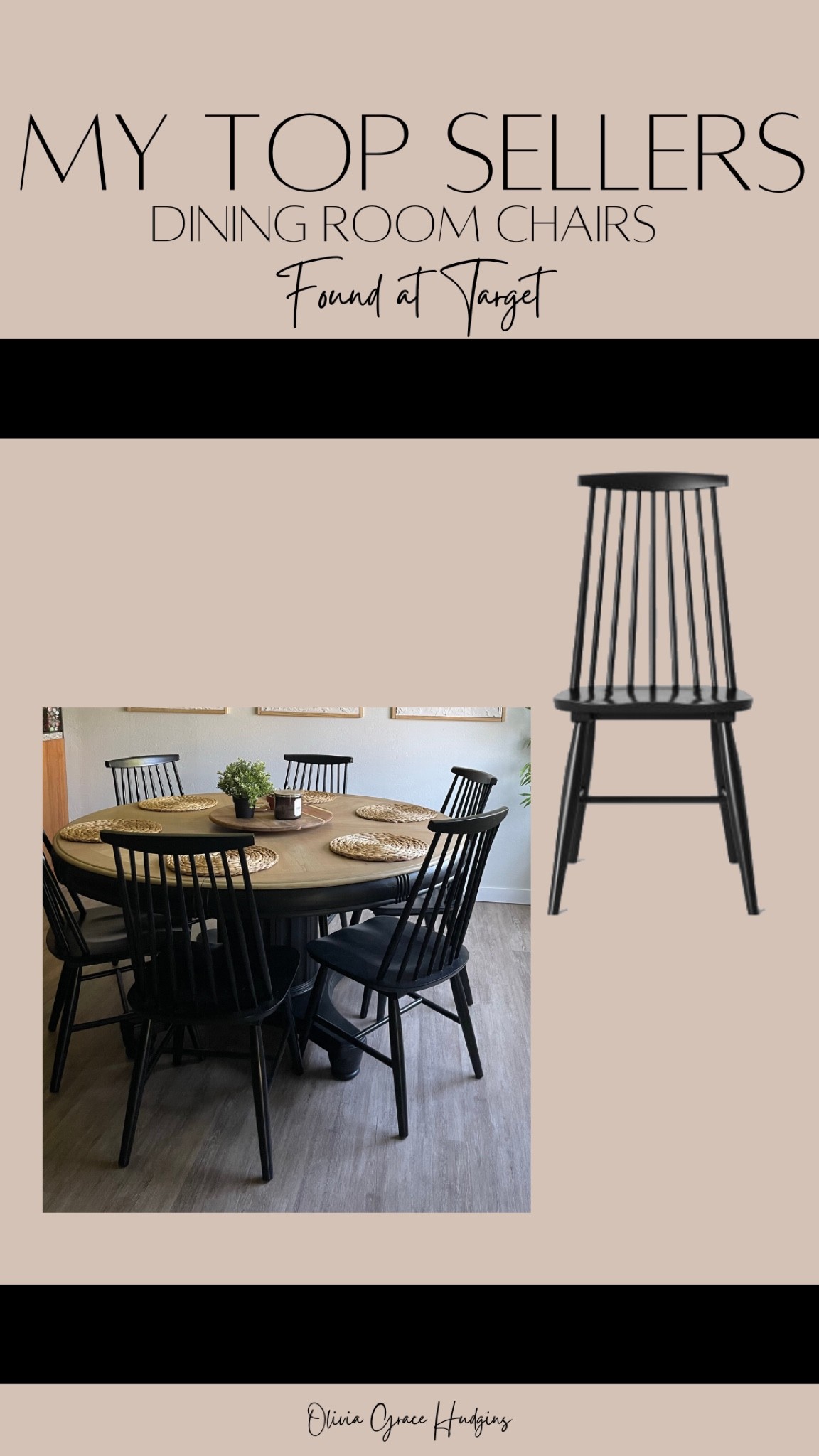 My top sellers!!! My black wood dining room chairs! $100 a piece from Target!

#LTKhome #LTKstyletip #LTKfamily
