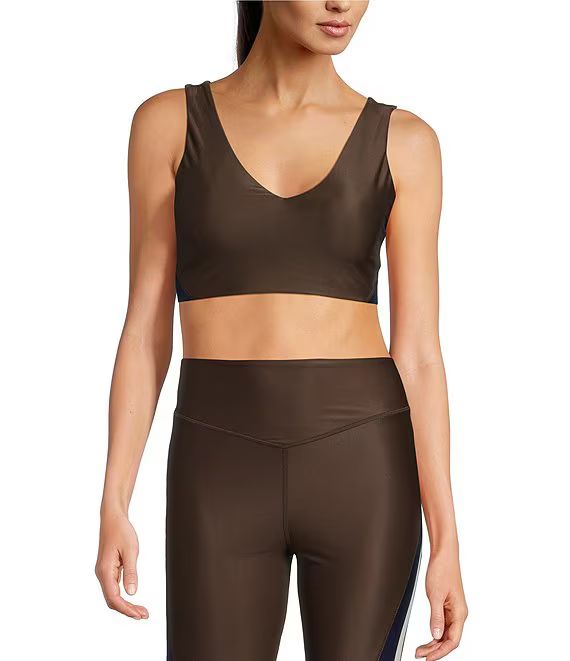 Super Soft™ Icon Isaac V-Neck Tank Strap Sports Bra | Dillard's