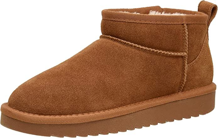 Amazon.com | CUSHIONAIRE Women's Hip Genuine Suede pull on boot +Memory Foam, Grey 8.5 W | Ankle ... | Amazon (US)