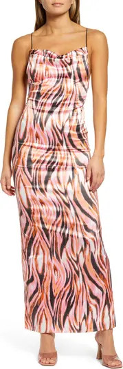 ASOS DESIGN Cowl Neck Satin Maxi Dress | Nordstrom | Nordstrom