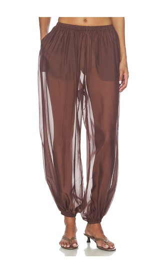 EAVES Kai Balloon Pant in Brown. - size XXS | Revolve Clothing (Global)