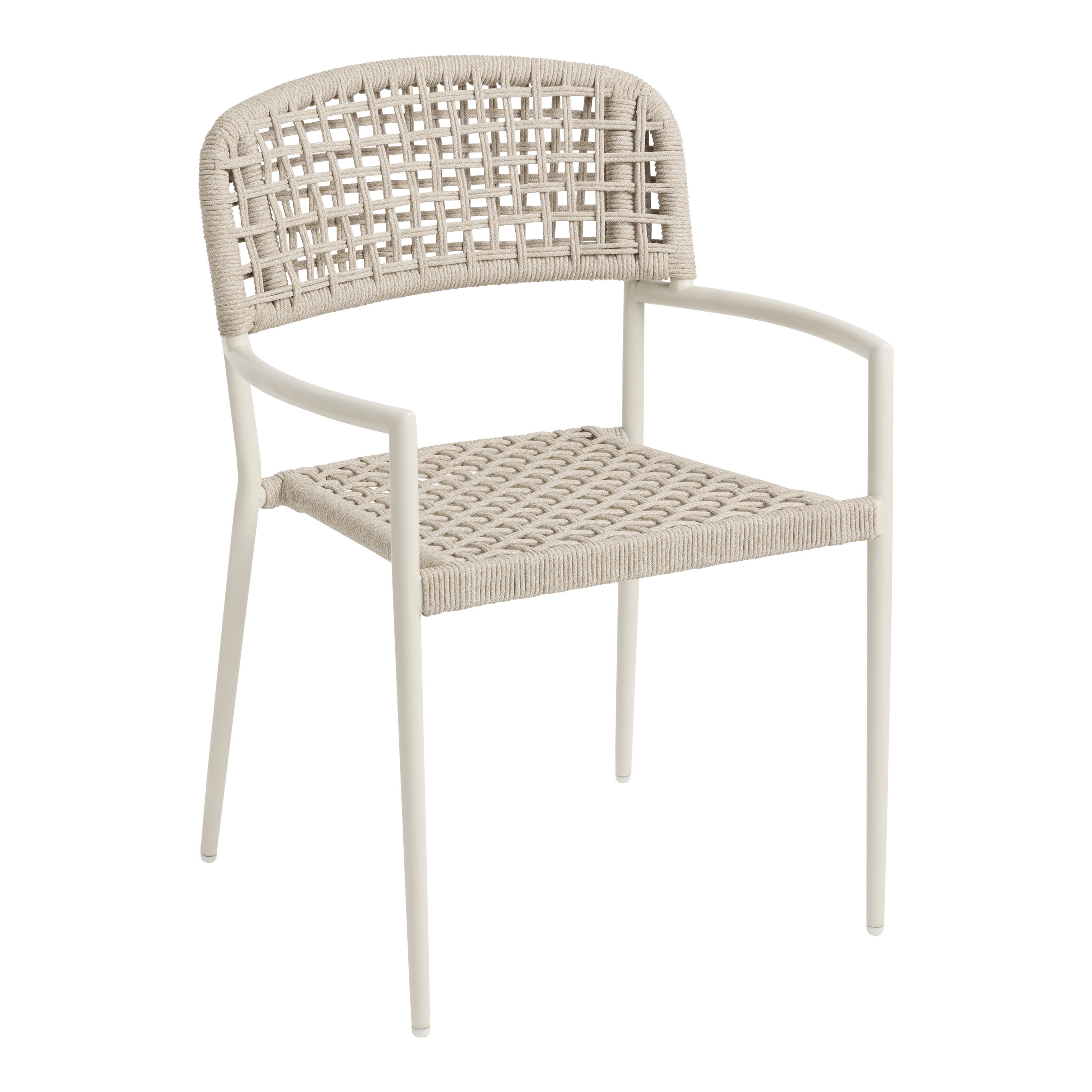 Kiran Rope Outdoor Stacking Dining Armchair Set of 4 | World Market