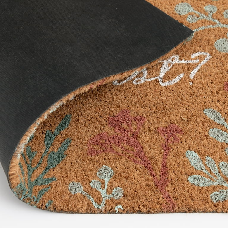 Home Decor Collection "did you call first?" Floral 18x30 Outdoor Coir Mat - Walmart.com | Walmart (US)