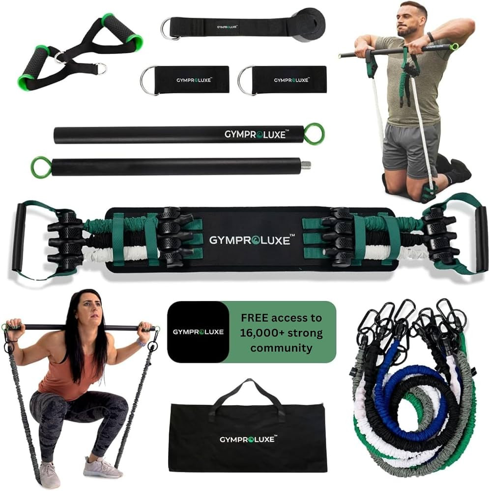 Gymproluxe Portable Gym - Resistance Exercise Band Set - 200LBS Resistance Bands for Men & Women ... | Amazon (US)