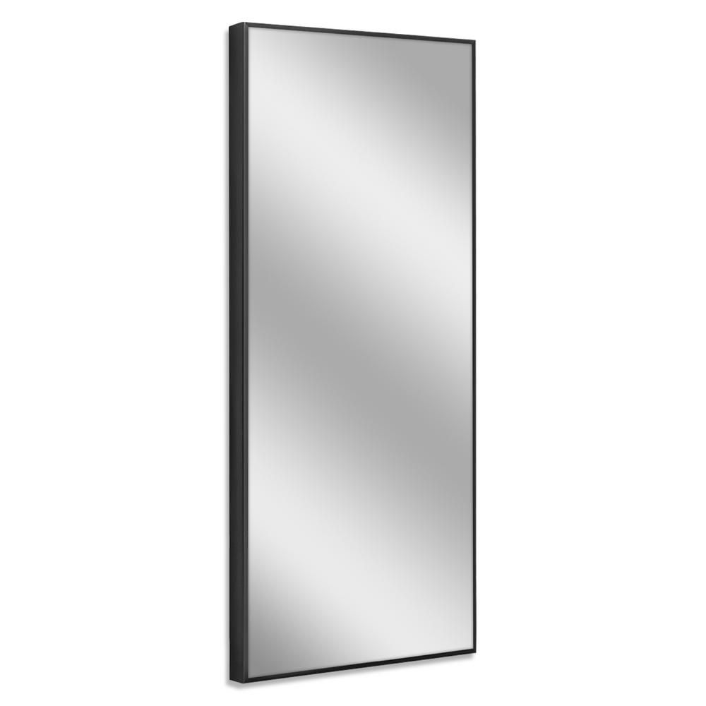 Deco Mirror Studio 25 in. W x 64 in. H Framed Rectangular Bathroom Vanity Mirror in Black-8272 - ... | The Home Depot