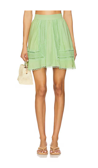 Celeste Mini Skirt in Matcha Latte | Revolve Clothing (Global)