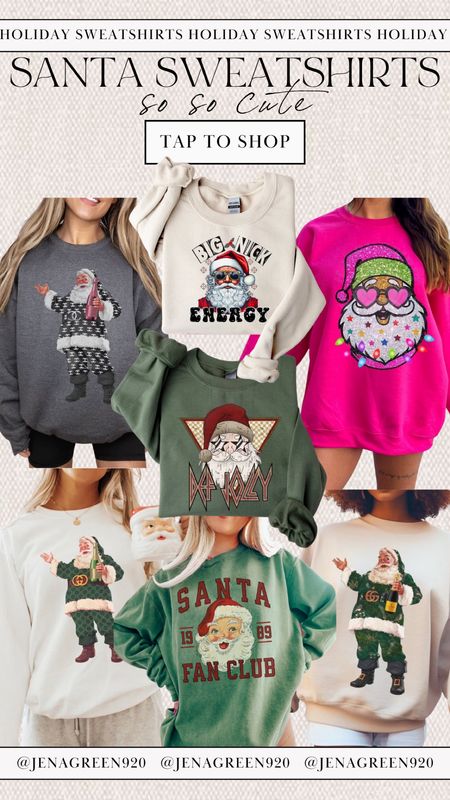 Christmas outfit | Santa sweatshirt | holiday sweatshirt | graphic sweatshirt 

#LTKstyletip #LTKSeasonal #LTKHoliday