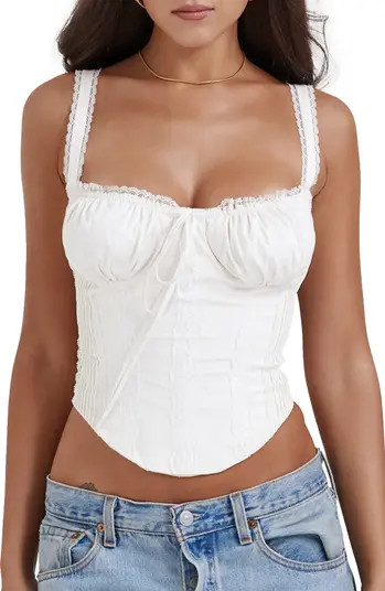Gini Cotton Blend Corset Top | Nordstrom