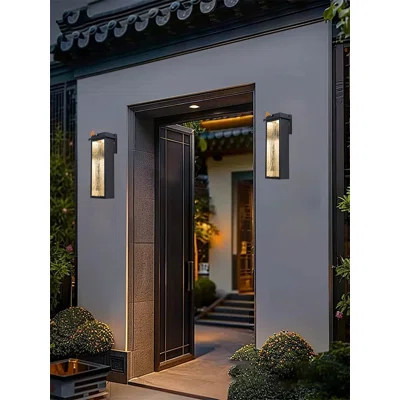 Farmhouse Outdoor Wall Light – Dusk-To-Dawn LED Porch Sconce (2-Pack) | Wayfair North America