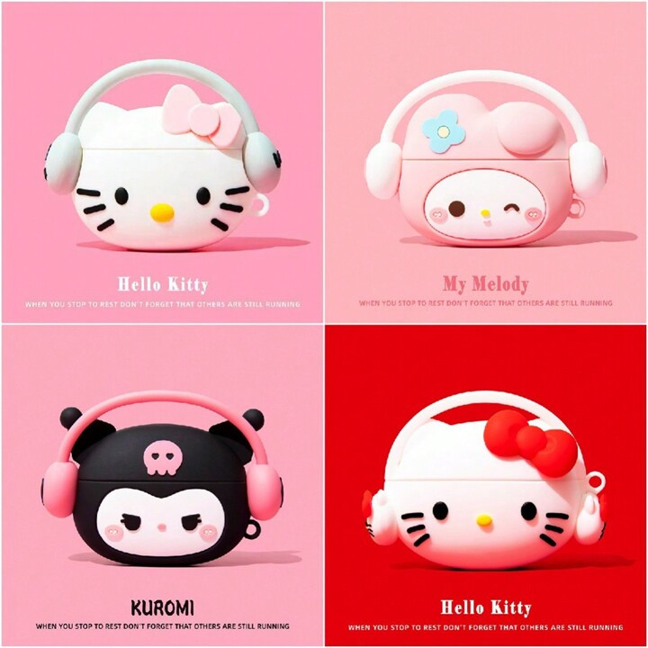 3D Taschenanhänger Kitty Kurome Melody stereoskopisches Kopfhörenetui kompatibel mit Airpods 1 ... | SHEIN