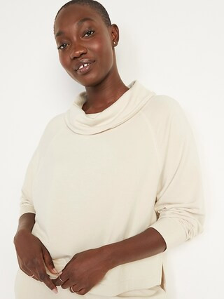 Cozy-Knit Cowl-Neck Lounge Top for Women | Old Navy (US)