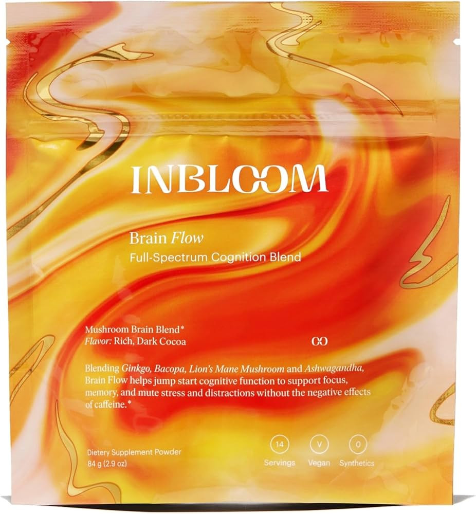 INBLOOM Kate Hudson Brain Flow – Vegan, All-Natural Daily Drink Mix for Enhanced Cognitive Func... | Amazon (US)