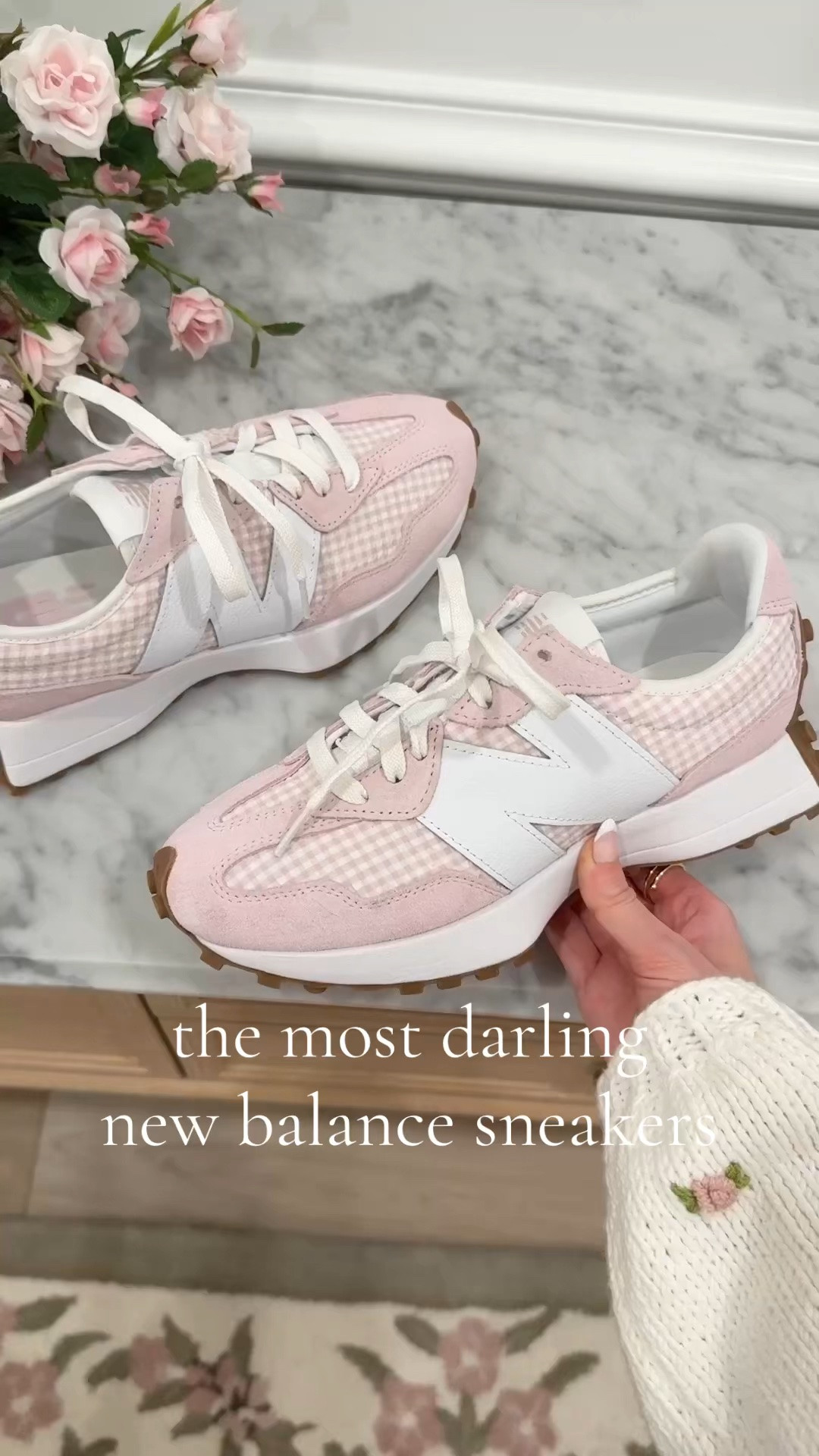 Best seller from last week is restocked! New balance pink gingham sneakers. Runs TTS!💗

#LTKfitnessgoals #LTKootd #LTKmorningroutine