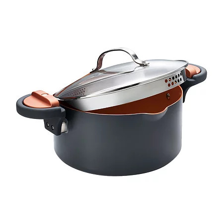 Gotham Steel 2-pc. Aluminum Non-Stick Pasta Pot, One Size, Gray | JCPenney