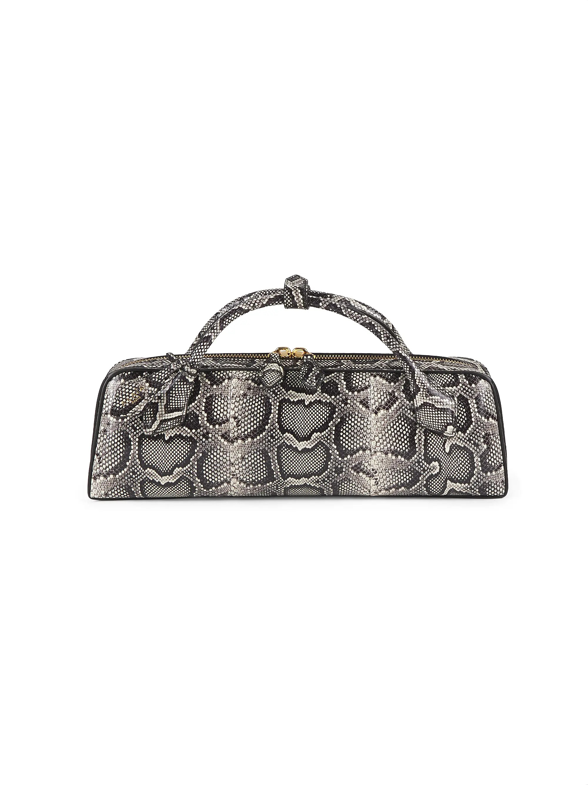 Teckel Snakeskin-Embossed Leather Clutch | Saks Fifth Avenue