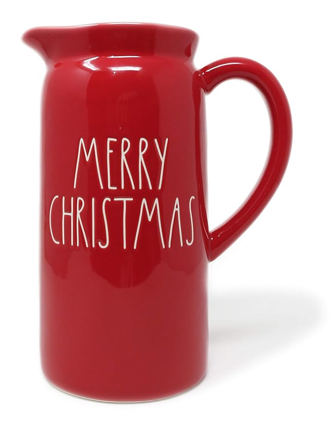 Rae Dunn By Magenta MERRY CHRISTMAS Ceramic LL Pitcher | Amazon (US)