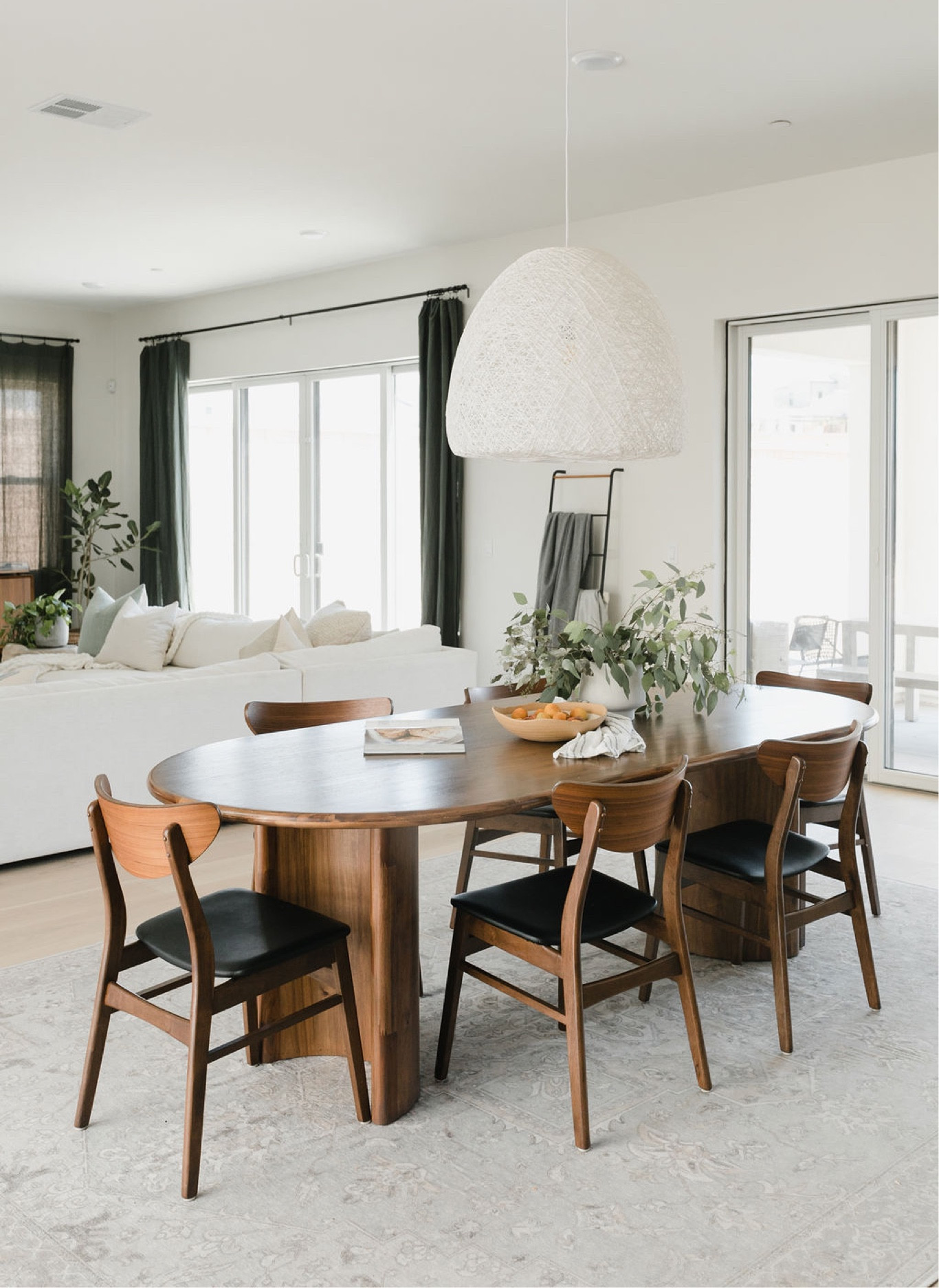 Open concept dining room with mid-century moments. 

#diningroom #midcentury #interiordesign 

#LTKhome #LTKunder100
