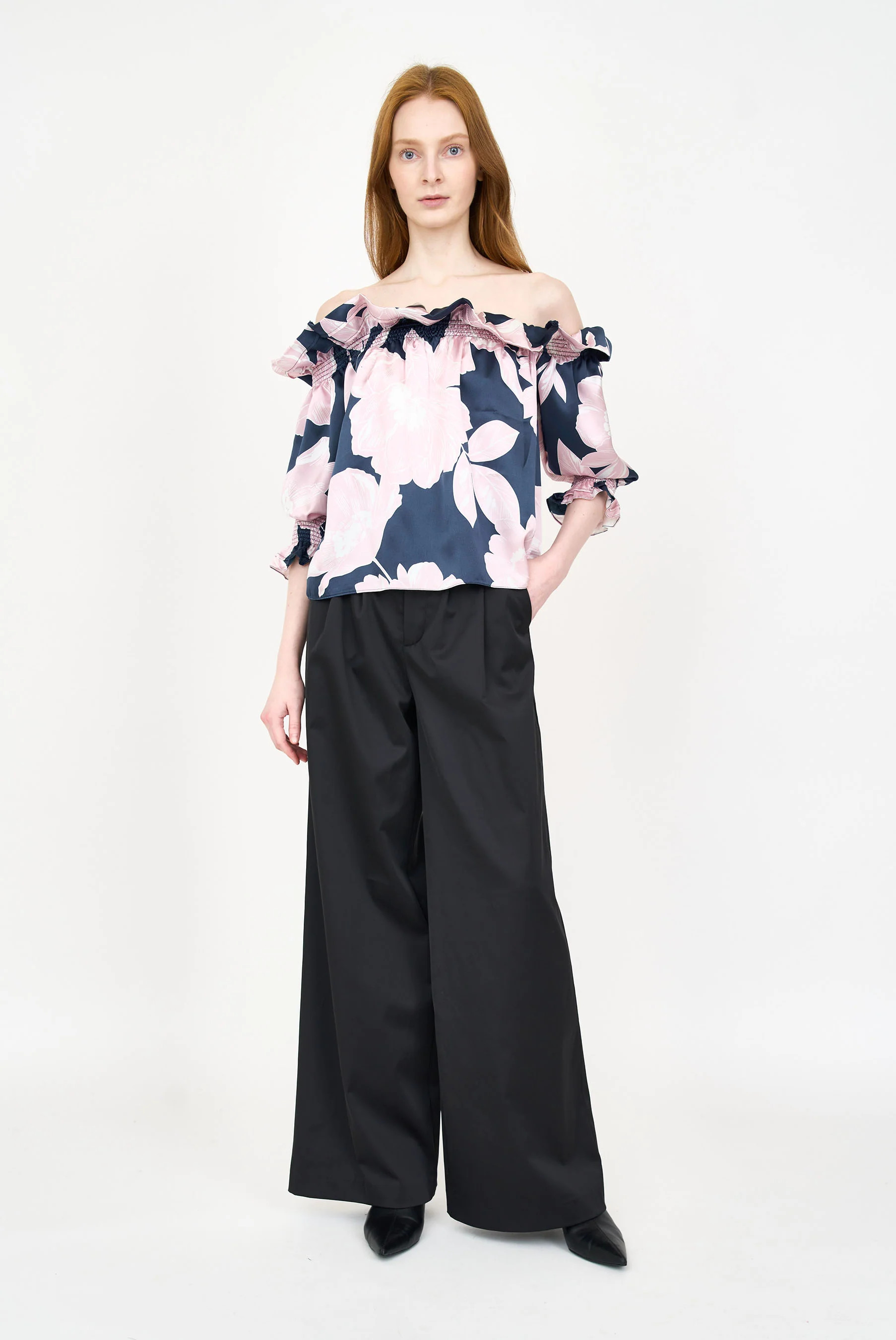 Regina Top - Midnight Blossom | Christy Lynn