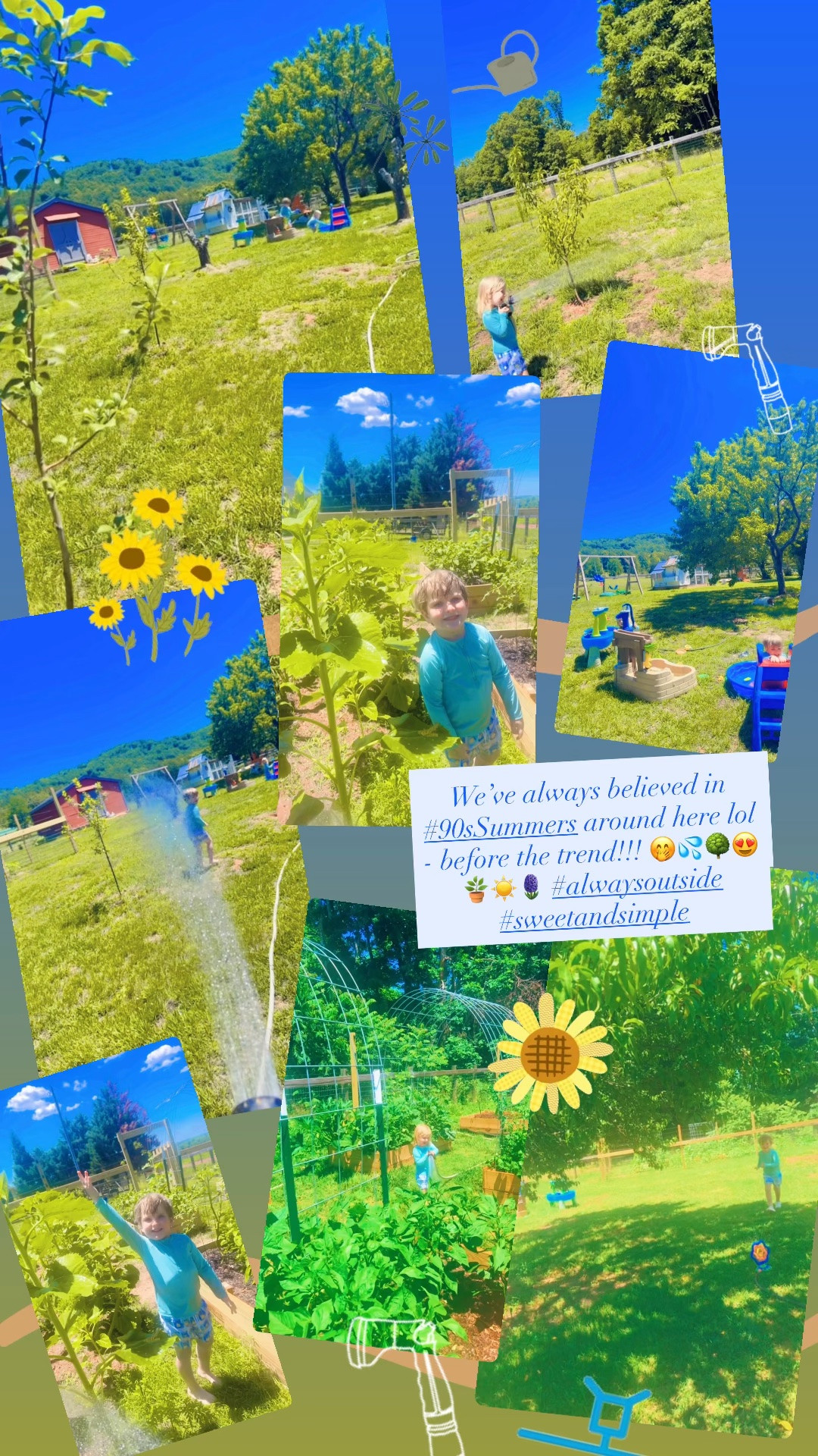 We’ve always believed in #90sSummers around here lol - before the trend!!! 🤭💦🌳😍🪴☀️🪻 #alwaysoutside #sweetandsimple