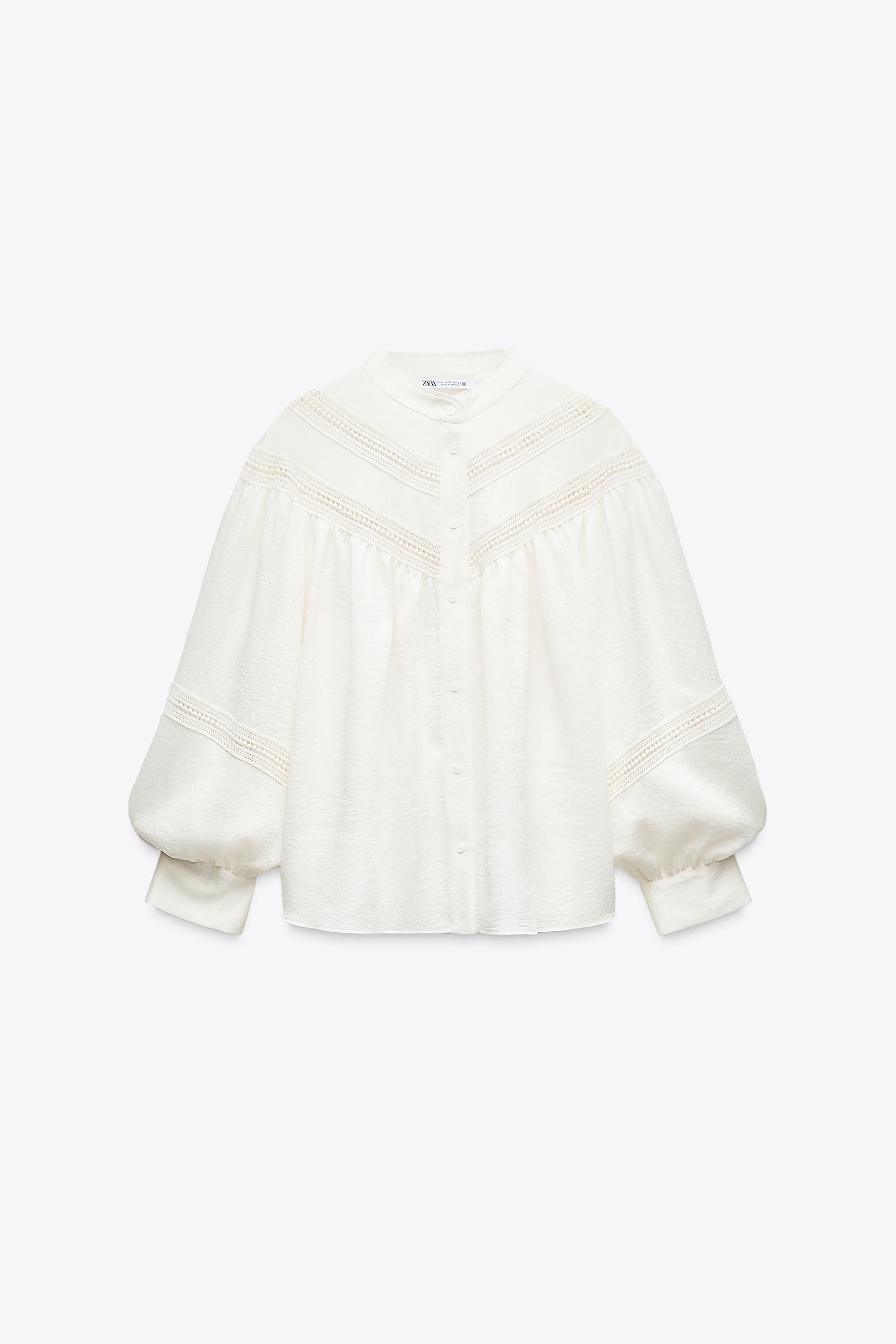 LACE INSERT SHIRT | Zara US