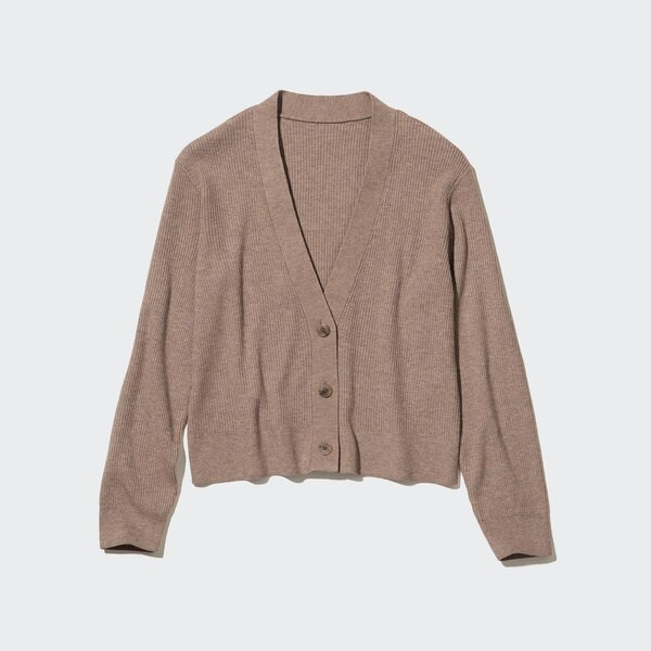 Washable Knit Ribbed Long-Sleeve Cardigan | UNIQLO (US)