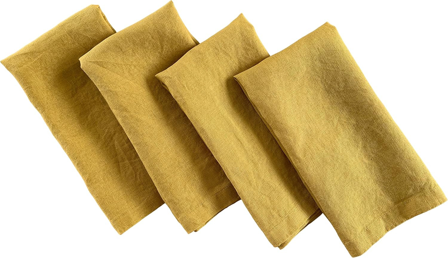 Linen Napkins – 100% French Flax – Stonewashed Pure Linen Cloth Napkins – Mitered Corners ... | Amazon (US)