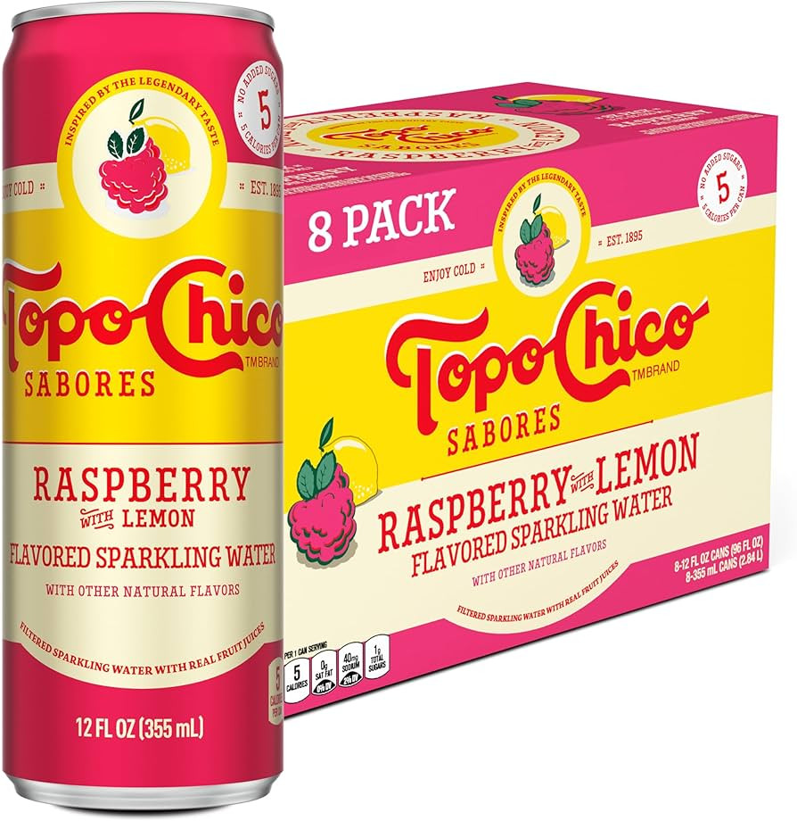 Topo Chico Sabores Raspberry with Lemon 12oz 8pk | Amazon (US)