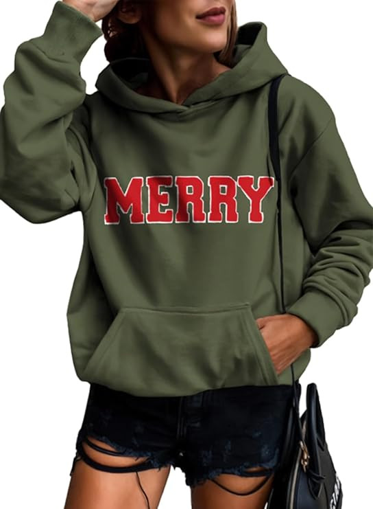 SHEWIN Women's Casual Hoodies Long Sleeve Solid Lightweight Pullover Tops Loose Sweatshirt with P... | Amazon (US)