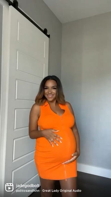 Listen #orange on black & brown skin is up there with #yellow!! #iykyk 🥰😜 Order a size or two up on this dress to fit over the bump! 😏 #maternity #maternityfashion

#LTKbump #LTKunder50 #LTKfit