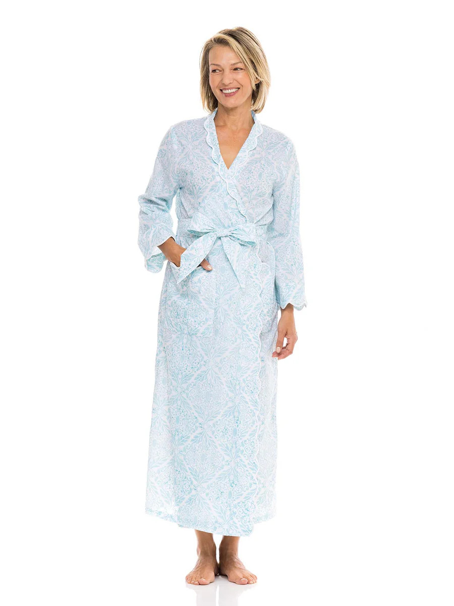 Ice Blue Filigree Classic Robe | Heidi Carey