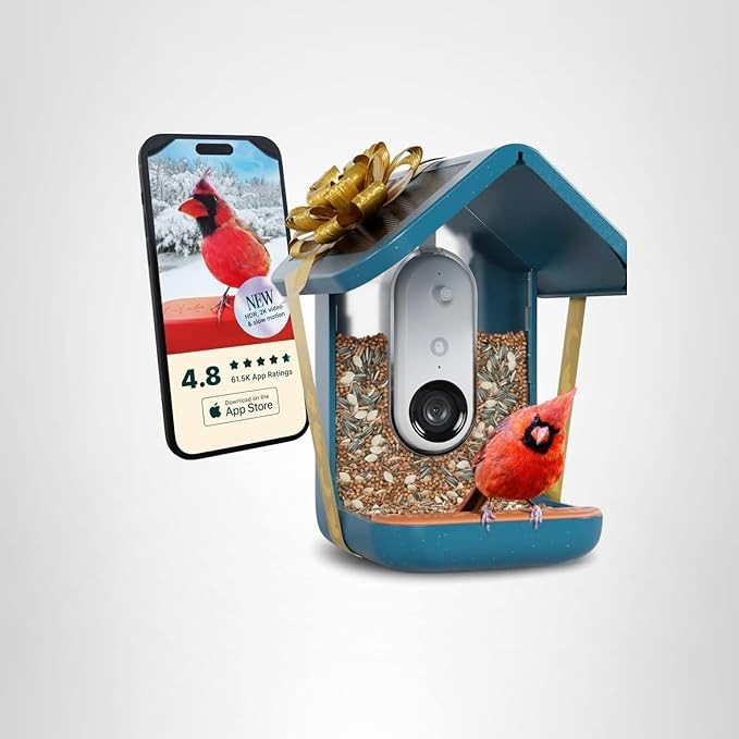 Birdbuddy PRO Solar Smart Bird Feeder with Camera - AI Bird Species Identification, 5MP Photos, 2... | Amazon (US)