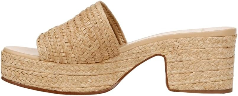Amazon.com | Vince Women's Margo Raffia Sandals, Toasted Wheat, Tan, 8 Medium US | Platforms & We... | Amazon (US)